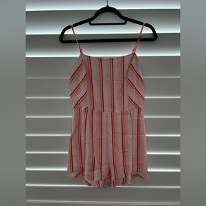 Sunset Pink Stripe Romper